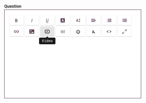 Adding Media to your Questions - add video