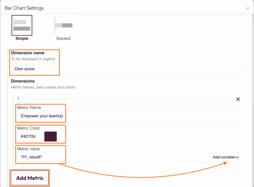 Bar chart- bar chart settings
