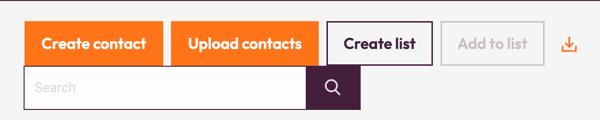 Contact List - create contact
