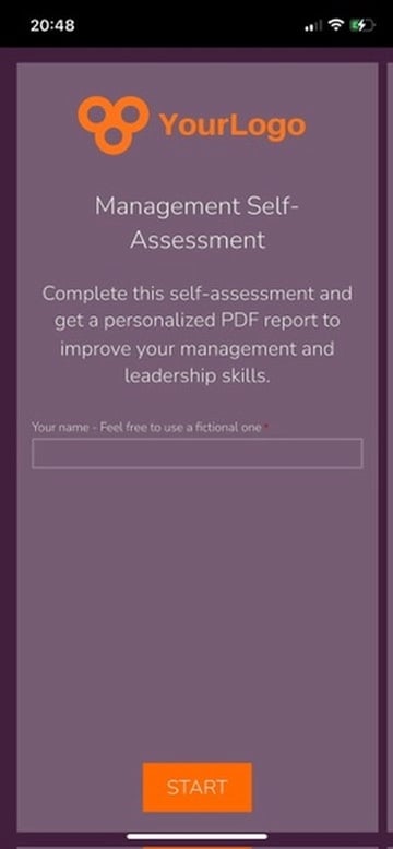 Pointerpro survey in full-screen mode on iOS