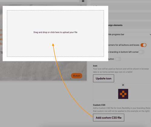 Edit Design Settings - add custom css