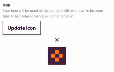 Edit Design Settings - add icon