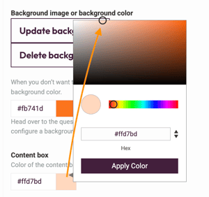 Edit Design Settings - content box 1