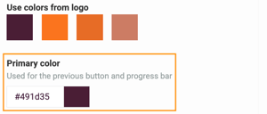 Edit Design Settings - primary color