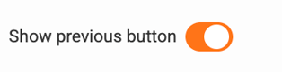 Edit Design Settings - show previous button