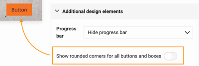 Edit Design Settings - square button