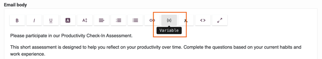 Email Invitations - add variables
