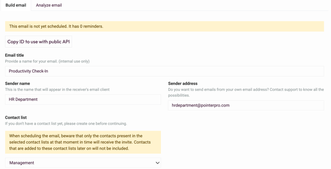 Email Invitations - build the email