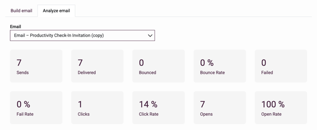 Email Invitations - view email status