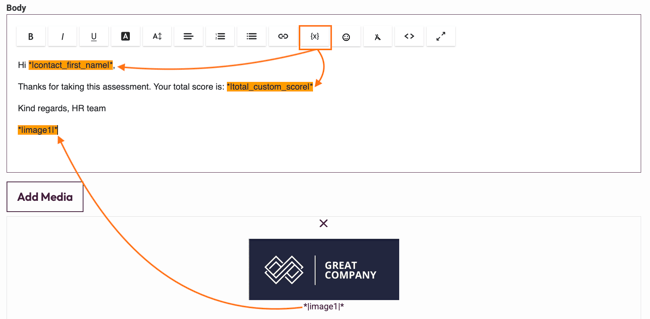 Email templates- variables