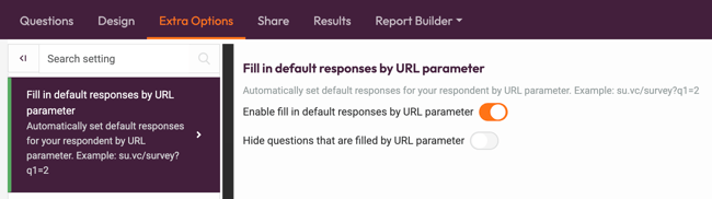 Fill in Default Responses by URL Parameter - activate feature