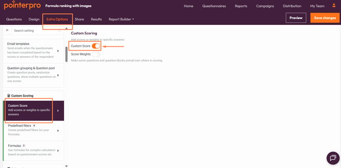 Formula Ranking Table- enable custom score