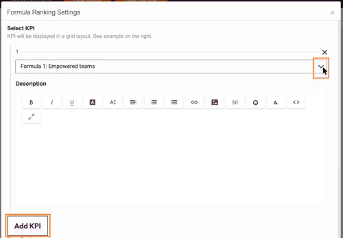 Formula ranking- setup your widget