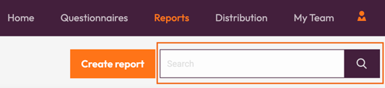 How to Copy a Questionnaire or a PDF Report - report search tab