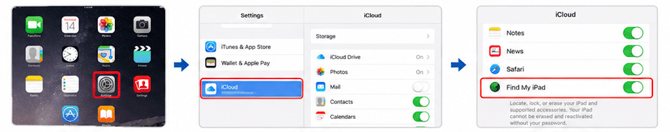 How to guides - Put an iPad in Kiosk mode - turn off find my iPad feature