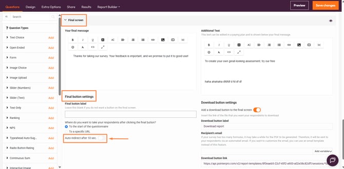 Kiosk options- auto redirect
