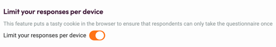 Limit the Responses of Your Questionnaire - limit responses per device