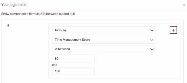 Logic Rules for Conditional Content - custom score logic rule