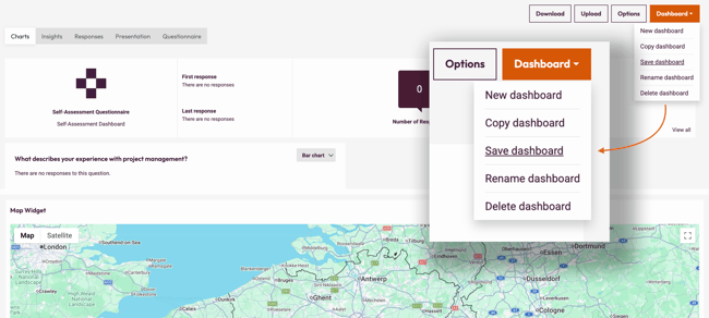 Map Widget - save dashboard