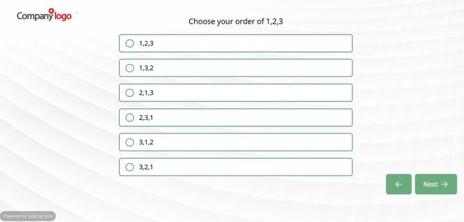 Multiple choice question -example