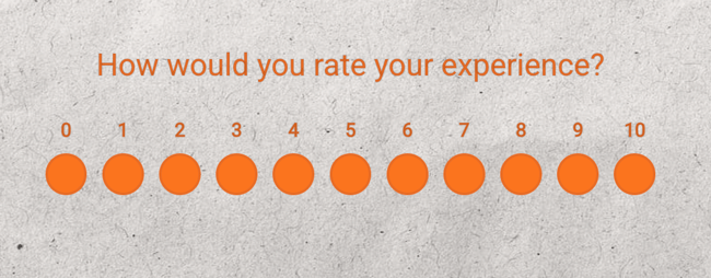 Overview of Different Question Types - radio button rating