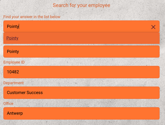 Overview of Different Question Types - tyepahead form