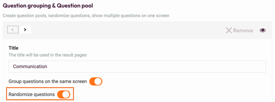 Overview of Quiz Features - randomize questions