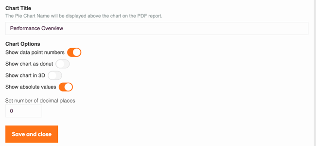 Pie chart- Pie chart settings2