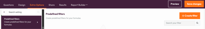 Predefined Filters - extra options