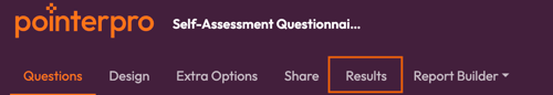 Presentation View - results tab