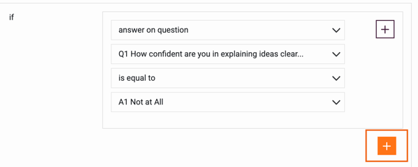 Question Logic - add conditions