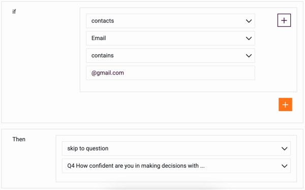 Question Logic - contacts