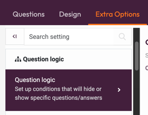 Question Logic - extra options
