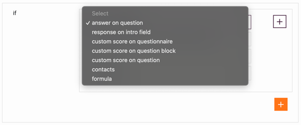 Question Logic - if dropdown options
