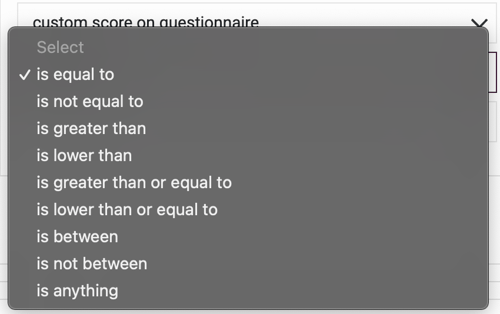 Question Logic - if scoring options