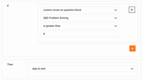 Question Logic - then drop down options