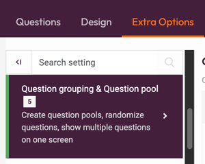 Question Pool - extra options