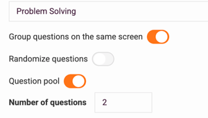 Question Pool - number of questions QB2