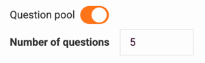 Question Pool - number of questions