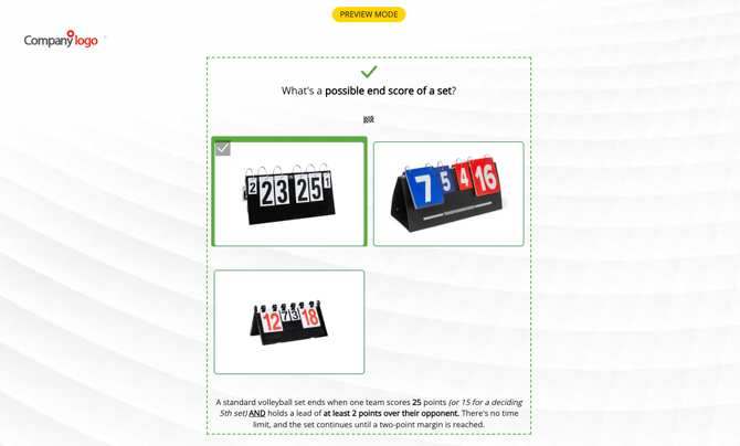 Question types - Image Choice- question explanation