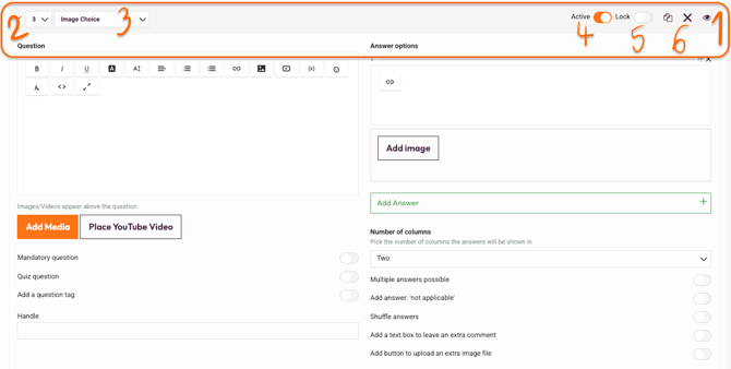 Question types - Image choice - General question settings