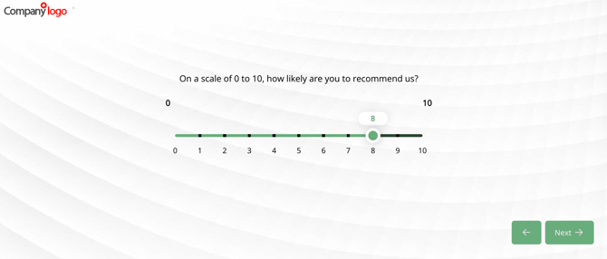 Question types - Number Slider - number slider example
