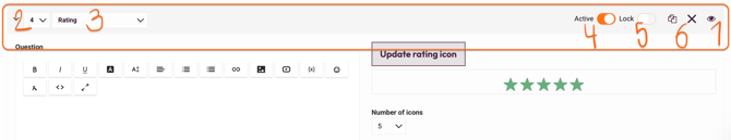 Question types - Rating - change the general question types
