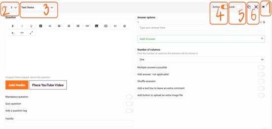 Question types - Text choice - General question settings