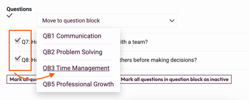Randomization of Questions and Answers - move question block to another block 2