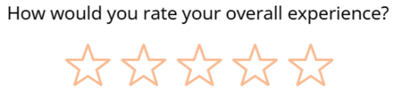 Rating scale questions-rating stars example