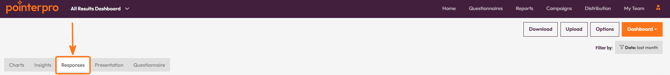 Responses tab