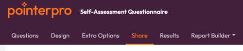Share Your Questionnaire - share tab