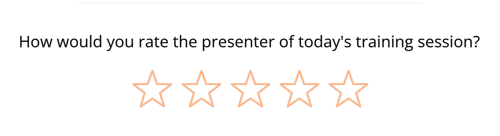 Star rating question sample
