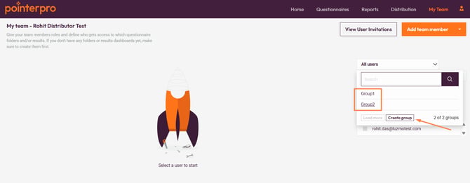 Team Management- create groups